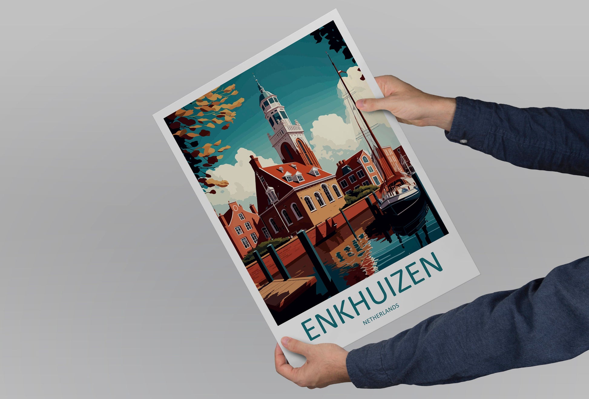 Enkhuizen Travel Print Wall Art Enkhuizen Wall Hanging Home Décor Enkhuizen Gift Art Lovers Netherlands Art Lover Gift Enkhuizen Art