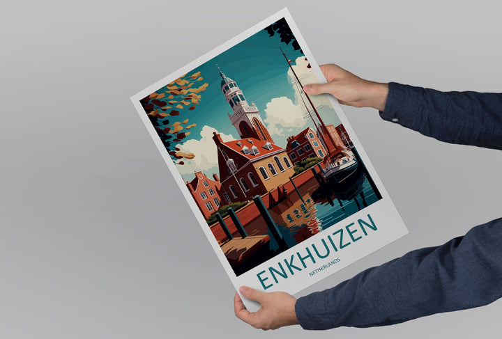 Enkhuizen Travel Print Wall Art Enkhuizen Wall Hanging Home Décor Enkhuizen Gift Art Lovers Netherlands Art Lover Gift Enkhuizen Art