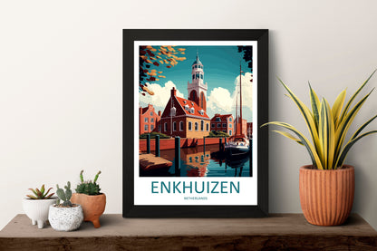 Enkhuizen Travel Print Wall Art Enkhuizen Wall Hanging Home Décor Enkhuizen Gift Art Lovers Netherlands Art Lover Gift Enkhuizen Art