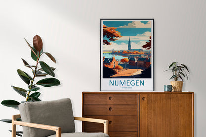 Nijmegen Travel Print Wall Art Nijmegen Wall Hanging Home Décor Nijmegen Gift Art Lovers Netherlands Art Lover Gift Nijmegen Travel Wall Art