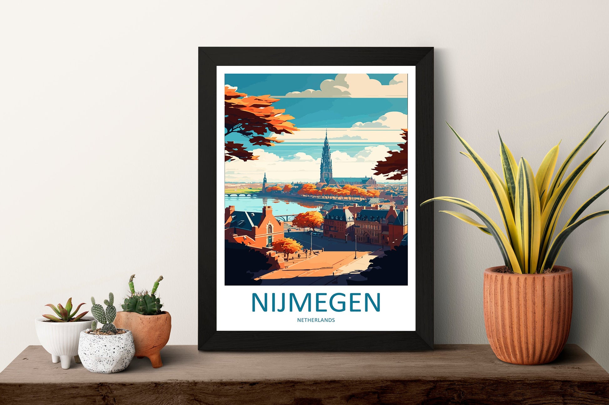 Nijmegen Travel Print Wall Art Nijmegen Wall Hanging Home Décor Nijmegen Gift Art Lovers Netherlands Art Lover Gift Nijmegen Travel Wall Art