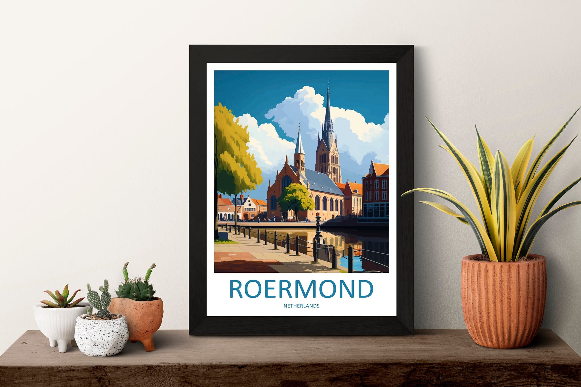 Roermond Travel Print Wall Art Roermond Wall Hanging Home Décor Roermond Gift Art Lovers Netherlands Art Lover Gift Roermond Travel Wall Art