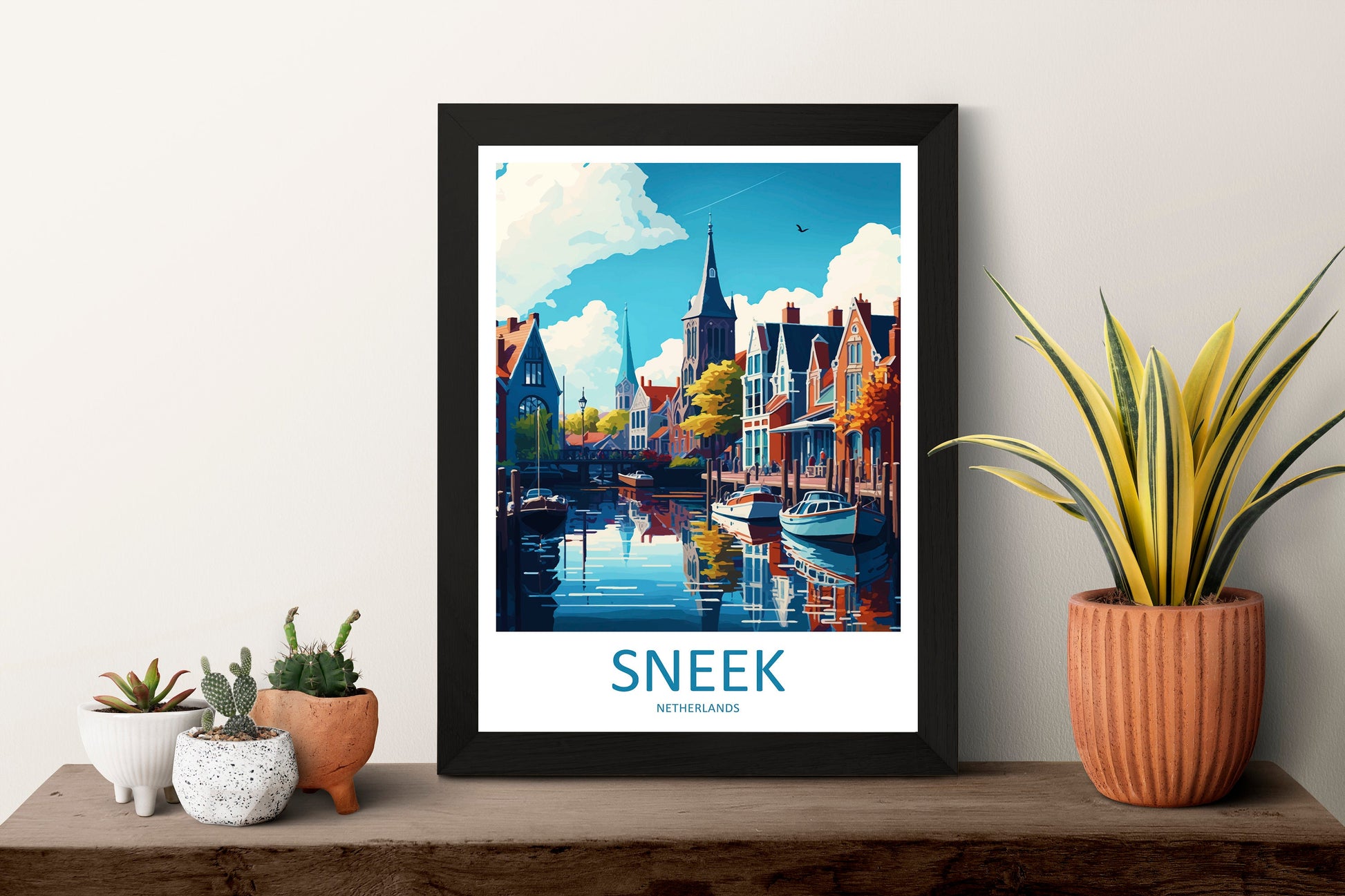Sneek Travel Print Wall Art Sneek Wall Hanging Home Décor Sneek Gift Art Lovers Netherlands Art Lover Gift Sneek Travel Wall Art