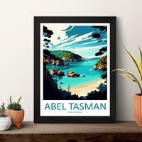Abel Tasman Travel Print Wall Art Abel Tasman Wall Hanging Home Décor Abel Tasman Gift Art Lovers New Zealand Art Lover Gift Print Art