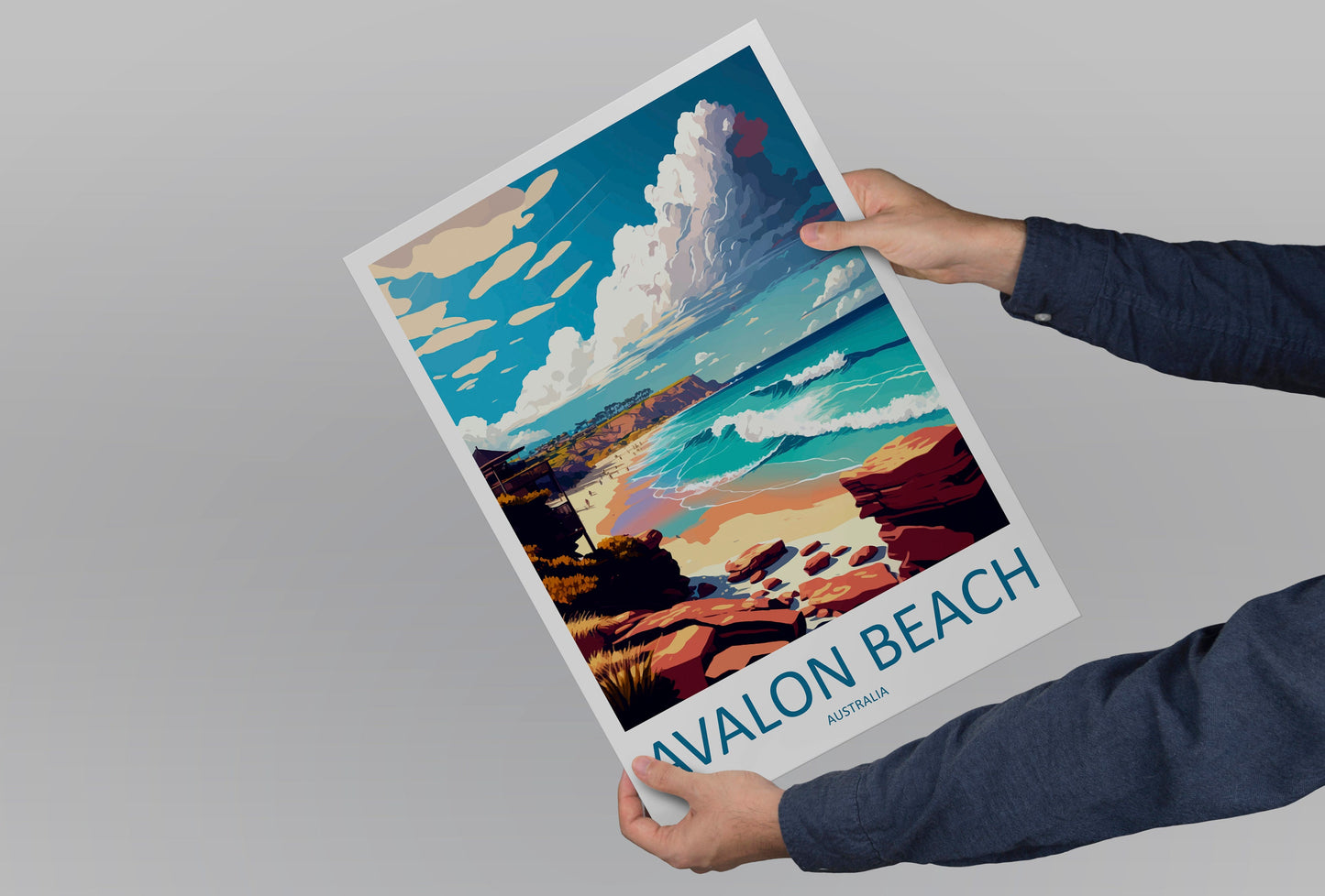 Avalon Beach Travel Print Wall Art Avalon Beach Wall Hanging Home Décor Avalon Beach Gift Art Lovers Wall Art Australia Travel Print