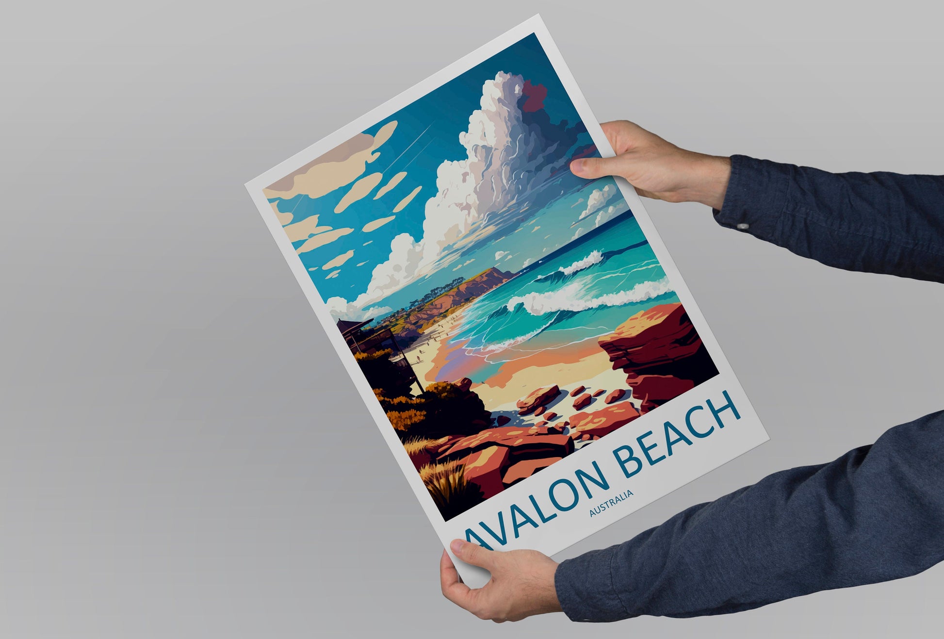 Avalon Beach Travel Print Wall Art Avalon Beach Wall Hanging Home Décor Avalon Beach Gift Art Lovers Wall Art Australia Travel Print