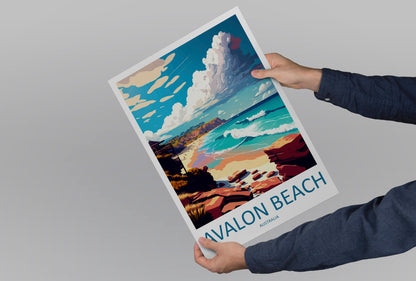 Avalon Beach Travel Print Wall Art Avalon Beach Wall Hanging Home Décor Avalon Beach Gift Art Lovers Wall Art Australia Travel Print