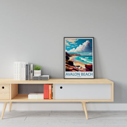 Avalon Beach Travel Print Wall Art Avalon Beach Wall Hanging Home Décor Avalon Beach Gift Art Lovers Wall Art Australia Travel Print