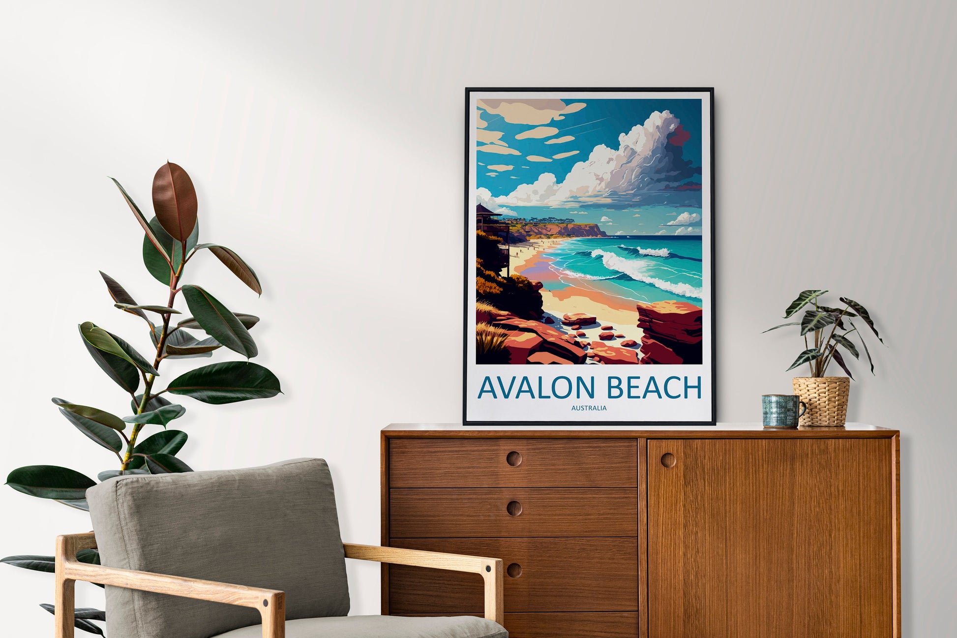 Avalon Beach Travel Print Wall Art Avalon Beach Wall Hanging Home Décor Avalon Beach Gift Art Lovers Wall Art Australia Travel Print