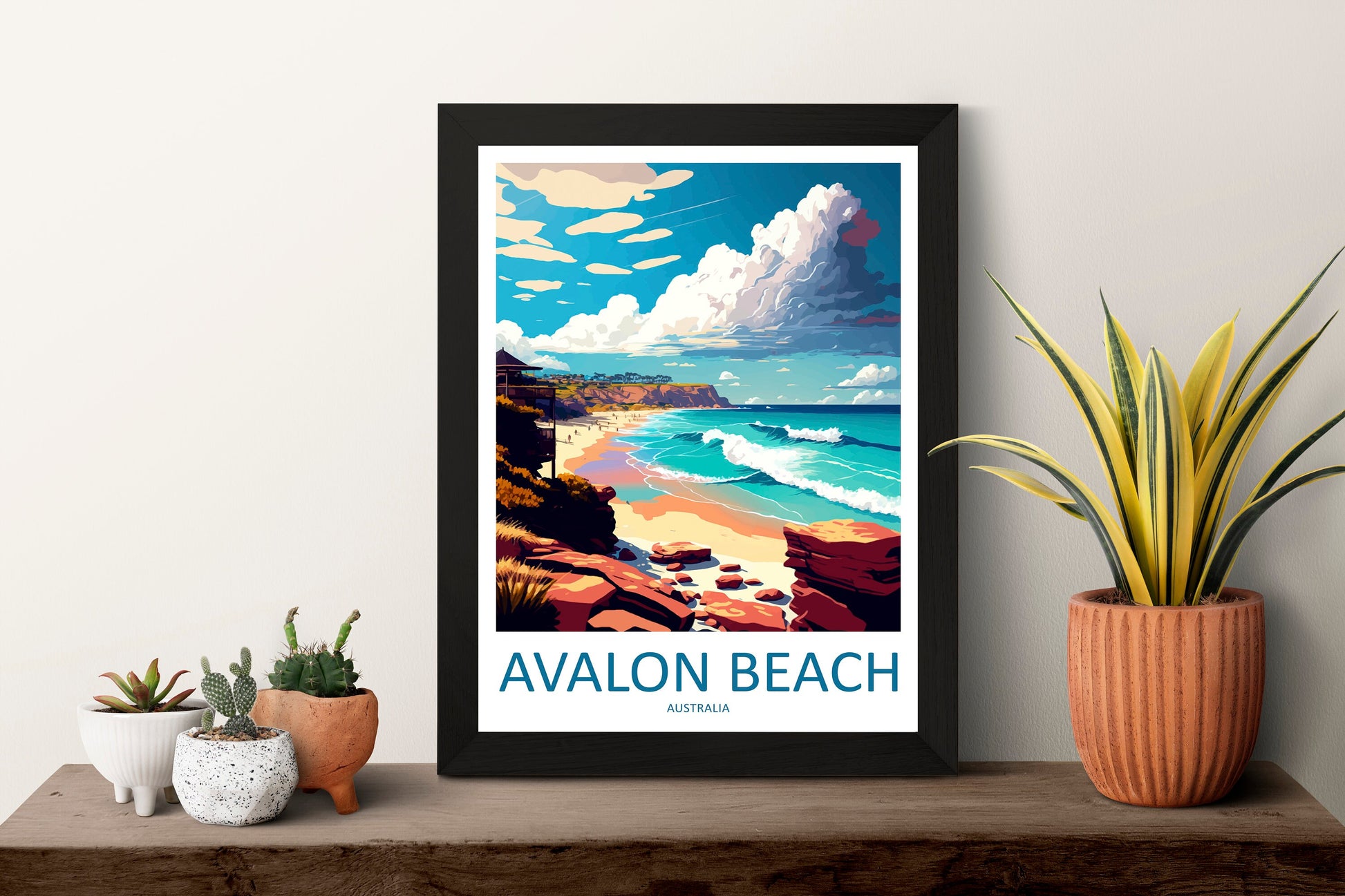 Avalon Beach Travel Print Wall Art Avalon Beach Wall Hanging Home Décor Avalon Beach Gift Art Lovers Wall Art Australia Travel Print