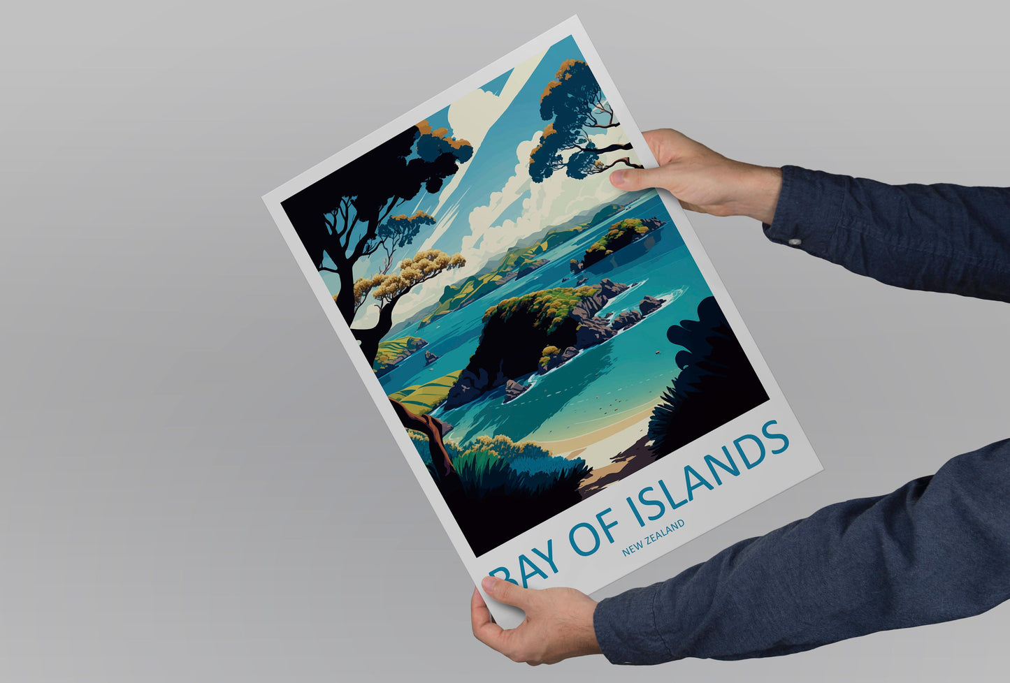 Bay Of Islands Travel Print Wall Art Bay Of Islands Wall Hanging Home Décor Bay Of Islands Gift Art Lovers New Zealand Art Lover Gift Print