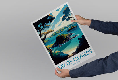 Bay Of Islands Travel Print Wall Art Bay Of Islands Wall Hanging Home Décor Bay Of Islands Gift Art Lovers New Zealand Art Lover Gift Print