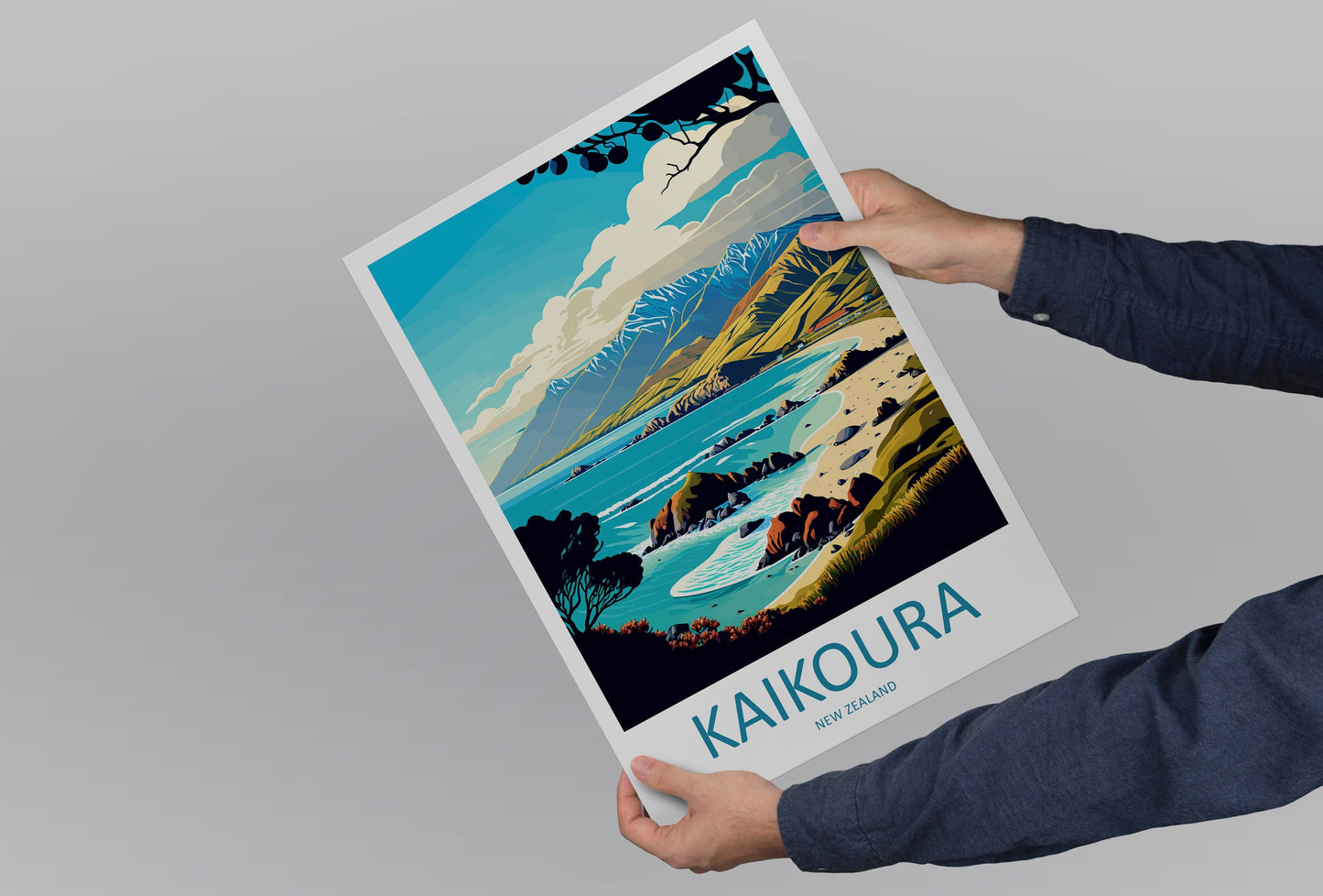 Kaikoura Travel Print Wall Art Kaikoura Wall Hanging Home Décor Kaikoura Gift Art Lovers New Zealand Art Lover Gift Print Art