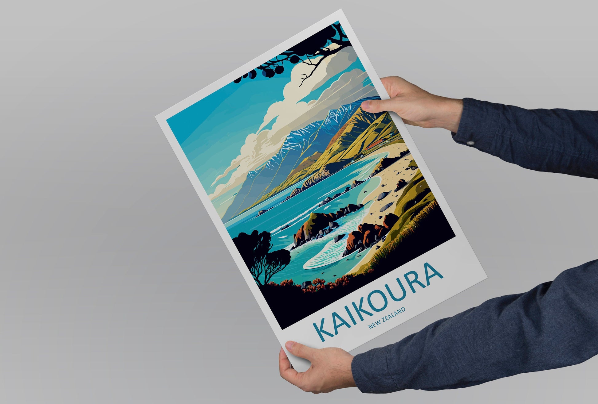 Kaikoura Travel Print Wall Art Kaikoura Wall Hanging Home Décor Kaikoura Gift Art Lovers New Zealand Art Lover Gift Print Art