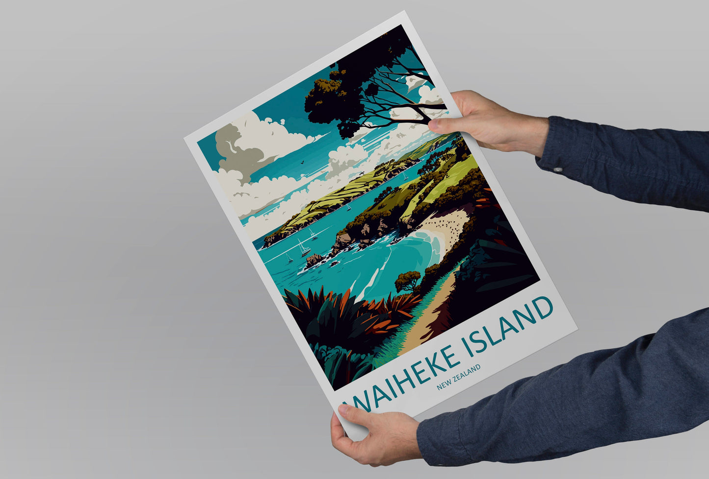 Waiheke Island Travel Print Wall Art Waiheke Island Wall Hanging Home Décor Waiheke Island Gift Art Lovers New Zealand Art Lover Gift Print
