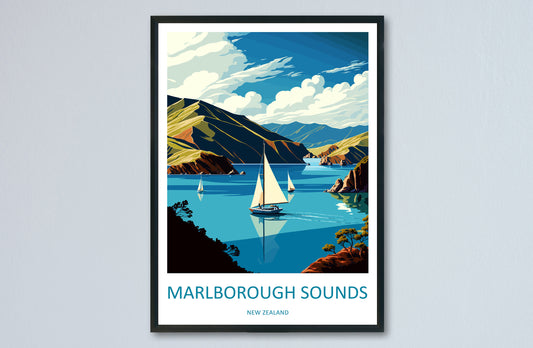Marlborough Sounds Travel Print Wall Art Marlborough Sounds Wall Hanging Home Décor Marlborough Sounds Gift Art Lovers New Zealand Art Lover