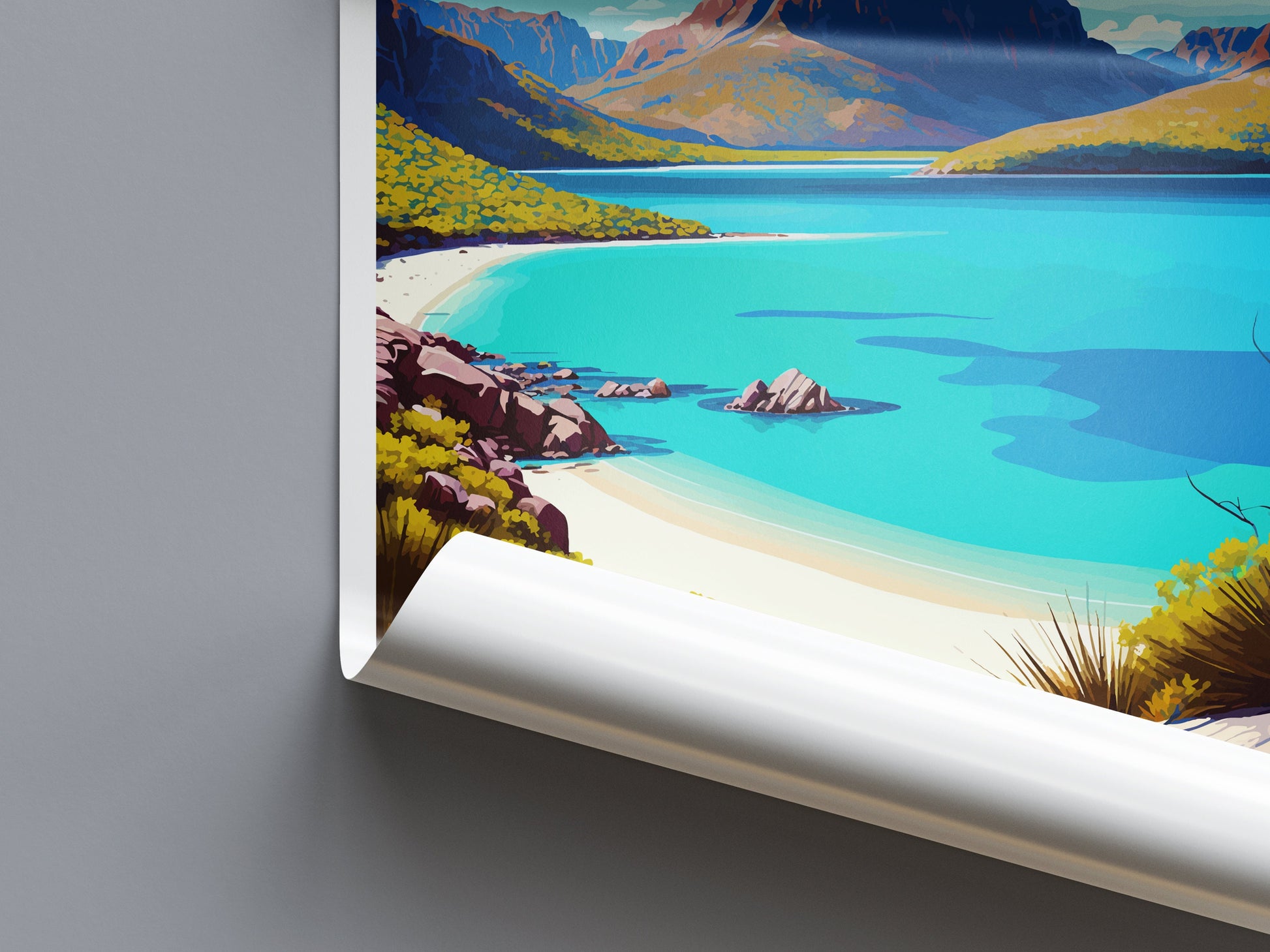 Wineglass Bay Travel Print Wall Art Wineglass Bay Wall Hanging Home Décor Wineglass Bay Gift Art Lovers Wall Art Australia Travel Art