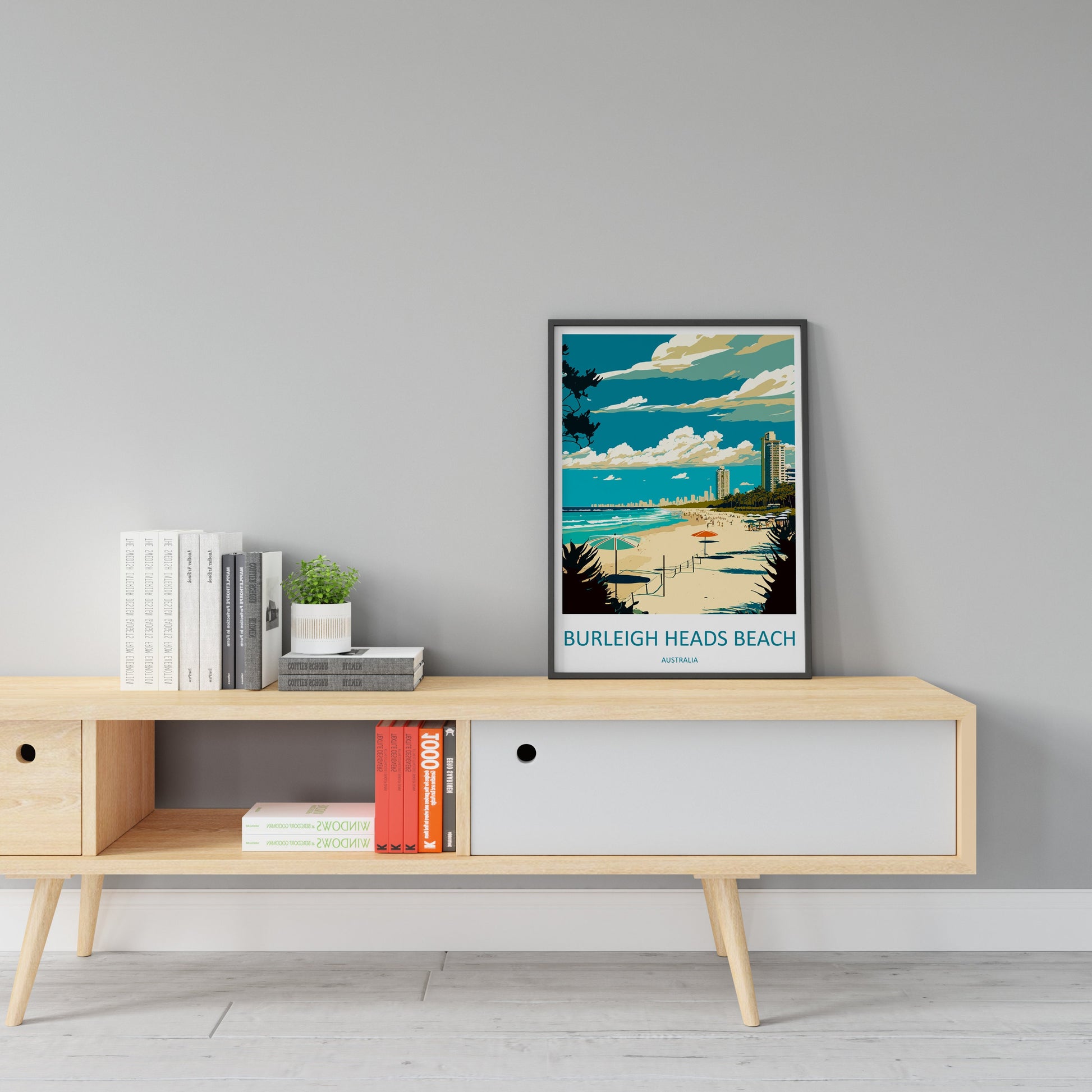 Burleigh Heads Beach Travel Print Wall Art Burleigh Heads Wall Hanging Home Décor Burleigh Heads Beach Gift Art Lovers Wall Art Australia
