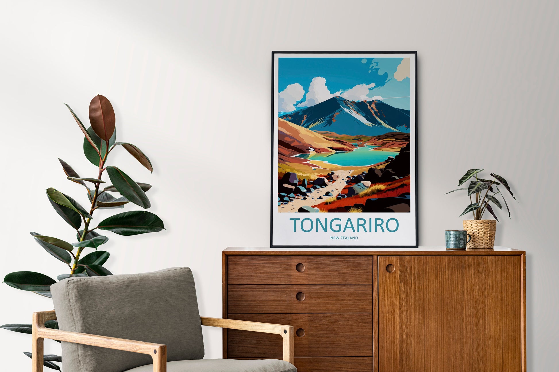 Tongariro Travel Print Wall Art Tongariro Wall Hanging Home Décor Tongariro Gift Art Lovers New Zealand Art Lover Gift Print Art