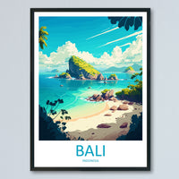 Bali Travel Print Wall Art Bali Wall Hanging Home Décor Bali Gift Art Lovers Indonesia Art Lover Gift Bali Travel Art Poster