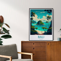 Bali Travel Print Wall Art Bali Wall Hanging Home Décor Bali Gift Art Lovers Indonesia Art Lover Gift Bali Travel Art Poster