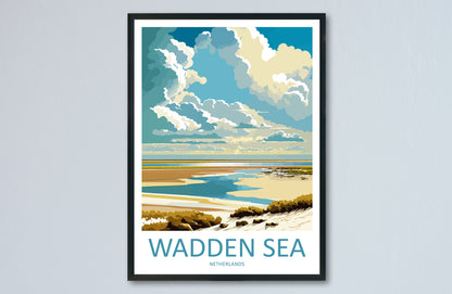 Wadden Sea Travel Print Wall Art Wadden Sea Wall Hanging Home Décor Wadden Sea Gift Art Lovers Netherlands Art Lover Gift Wadden Sea Travel