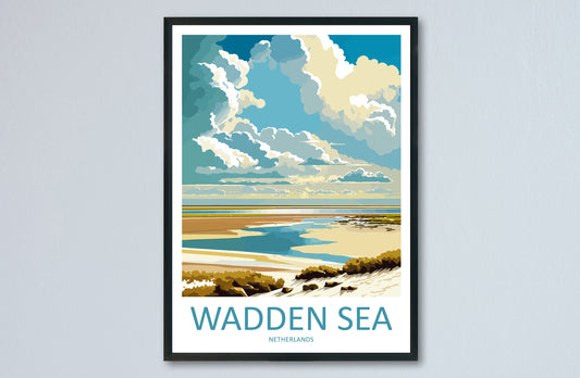Wadden Sea Travel Print Wall Art Wadden Sea Wall Hanging Home Décor Wadden Sea Gift Art Lovers Netherlands Art Lover Gift Wadden Sea Travel
