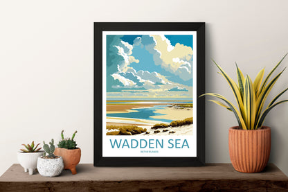 Wadden Sea Travel Print Wall Art Wadden Sea Wall Hanging Home Décor Wadden Sea Gift Art Lovers Netherlands Art Lover Gift Wadden Sea Travel