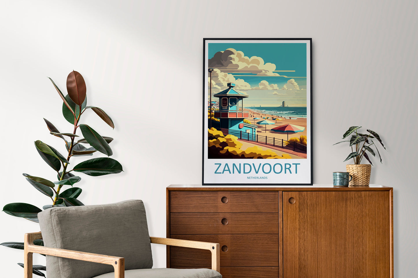 Zandvoort Travel Print Wall Art Zandvoort Wall Hanging Home Décor Zandvoort Gift Art Lovers Netherlands Art Lover Gift Zandvoort Travel Art