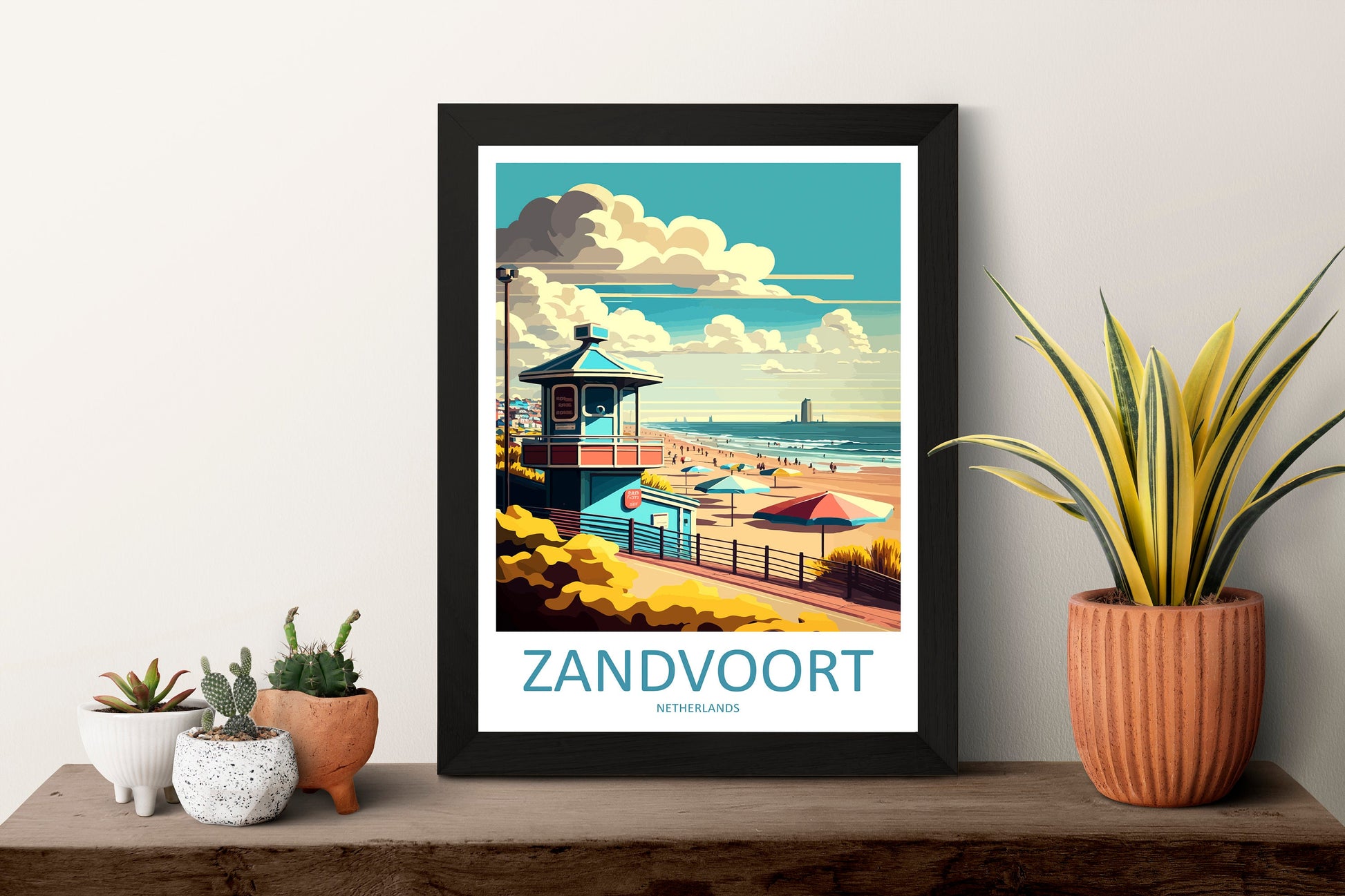 Zandvoort Travel Print Wall Art Zandvoort Wall Hanging Home Décor Zandvoort Gift Art Lovers Netherlands Art Lover Gift Zandvoort Travel Art