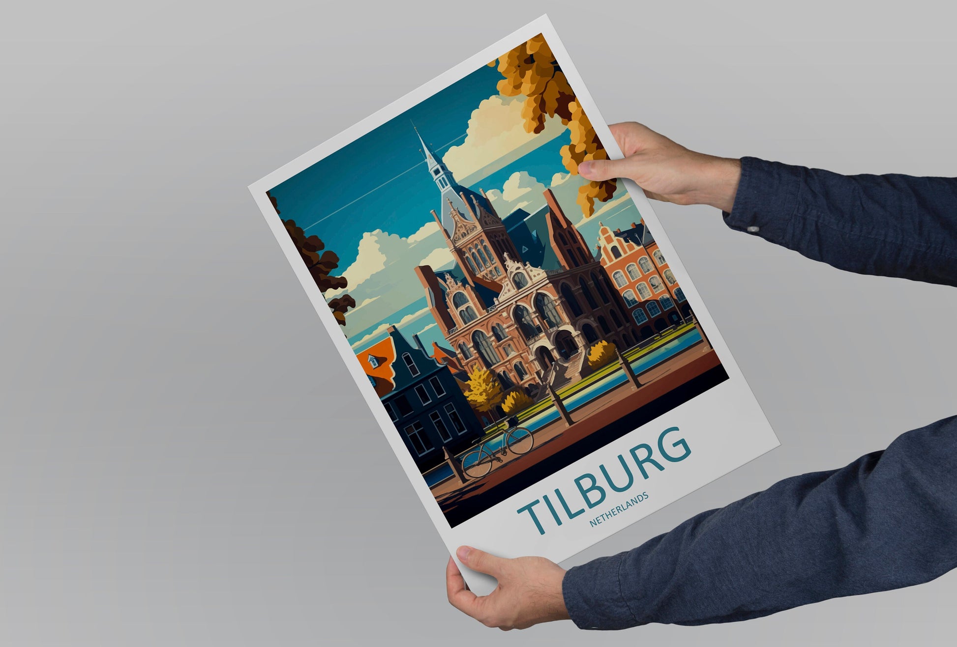 Tilburg Travel Print Wall Art Tilburg Wall Hanging Home Décor Tilburg Gift Art Lovers Netherlands Art Lover Gift Tilburg Travel Art
