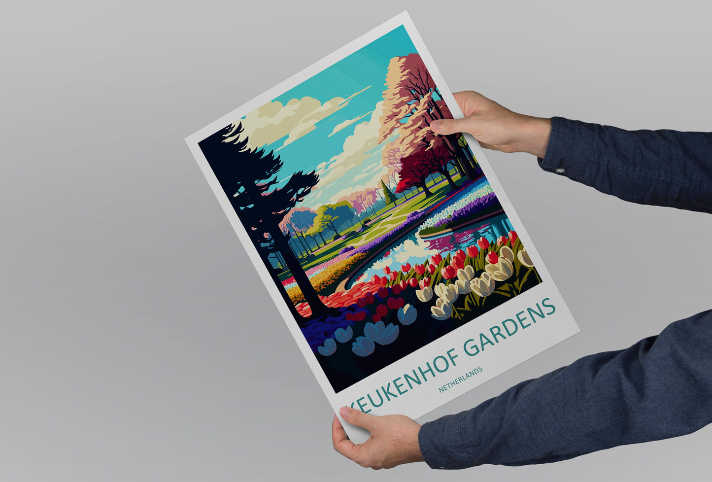 Keukenhof Gardens Travel Print Wall Art Keukenhof Gardens Wall Hanging Home Décor Keukenhof Gardens Gift Art Lovers Netherlands Art