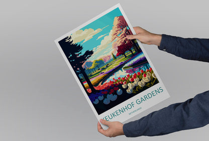 Keukenhof Gardens Travel Print Wall Art Keukenhof Gardens Wall Hanging Home Décor Keukenhof Gardens Gift Art Lovers Netherlands Art