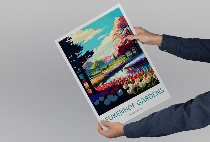 Keukenhof Gardens Travel Print Wall Art Keukenhof Gardens Wall Hanging Home Décor Keukenhof Gardens Gift Art Lovers Netherlands Art