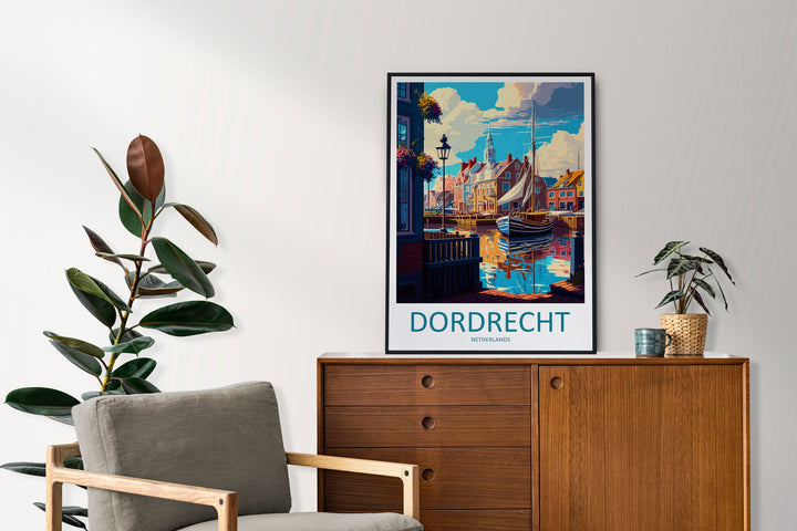 Dordrecht Travel Print Wall Art Dordrecht Wall Hanging Home Décor Dordrecht Gift Art Lovers Netherlands Art Lover Gift Dordrecht Travel Art