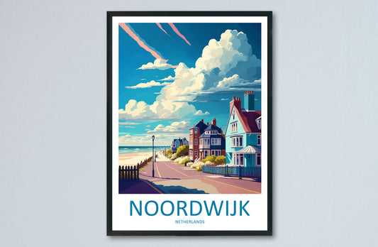 Noordwijk Travel Print Wall Art Noordwijk Wall Hanging Home Décor Noordwijk Gift Art Lovers Netherlands Art Lover Gift Noordwijk Art