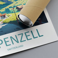 Appenzell Travel Print Wall Art Appenzell Wall Hanging Home Décor Appenzell Gift Art Lovers Switzerland Art Lover Gift Appenzell Travel Art
