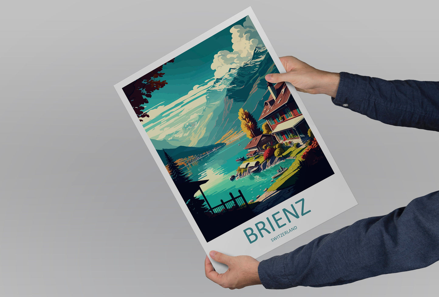 Brienz Travel Print Wall Art Brienz Wall Hanging Home Décor Brienz Gift Art Lovers Switzerland Art Lover Gift Brienz Travel Art
