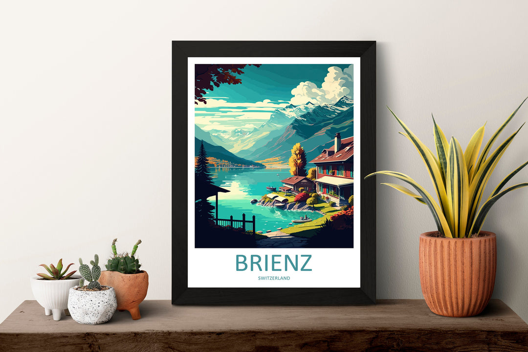 Brienz Travel Print Wall Art Brienz Wall Hanging Home Décor Brienz Gift Art Lovers Switzerland Art Lover Gift Brienz Travel Art