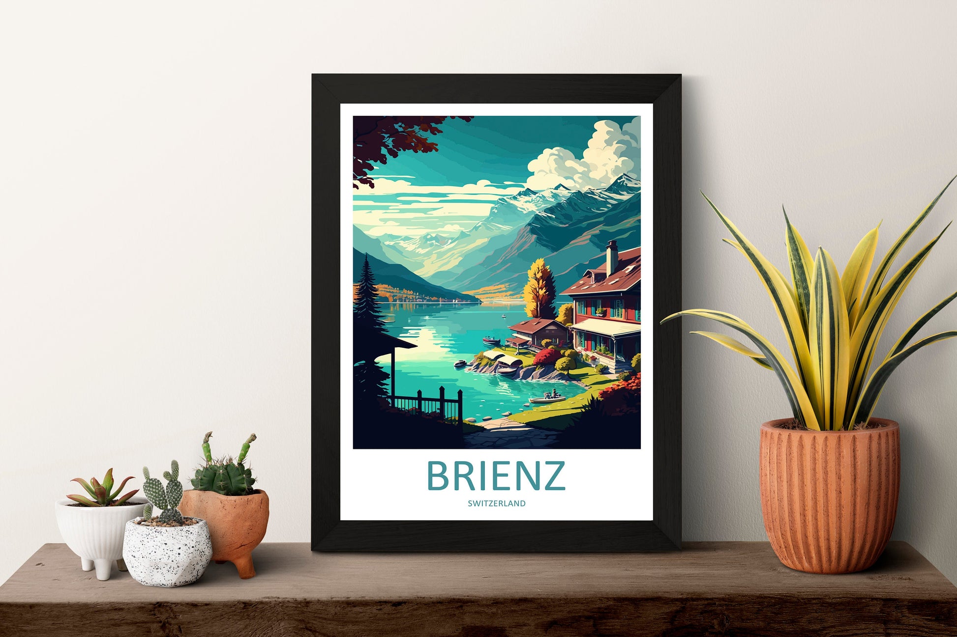 Brienz Travel Print Wall Art Brienz Wall Hanging Home Décor Brienz Gift Art Lovers Switzerland Art Lover Gift Brienz Travel Art