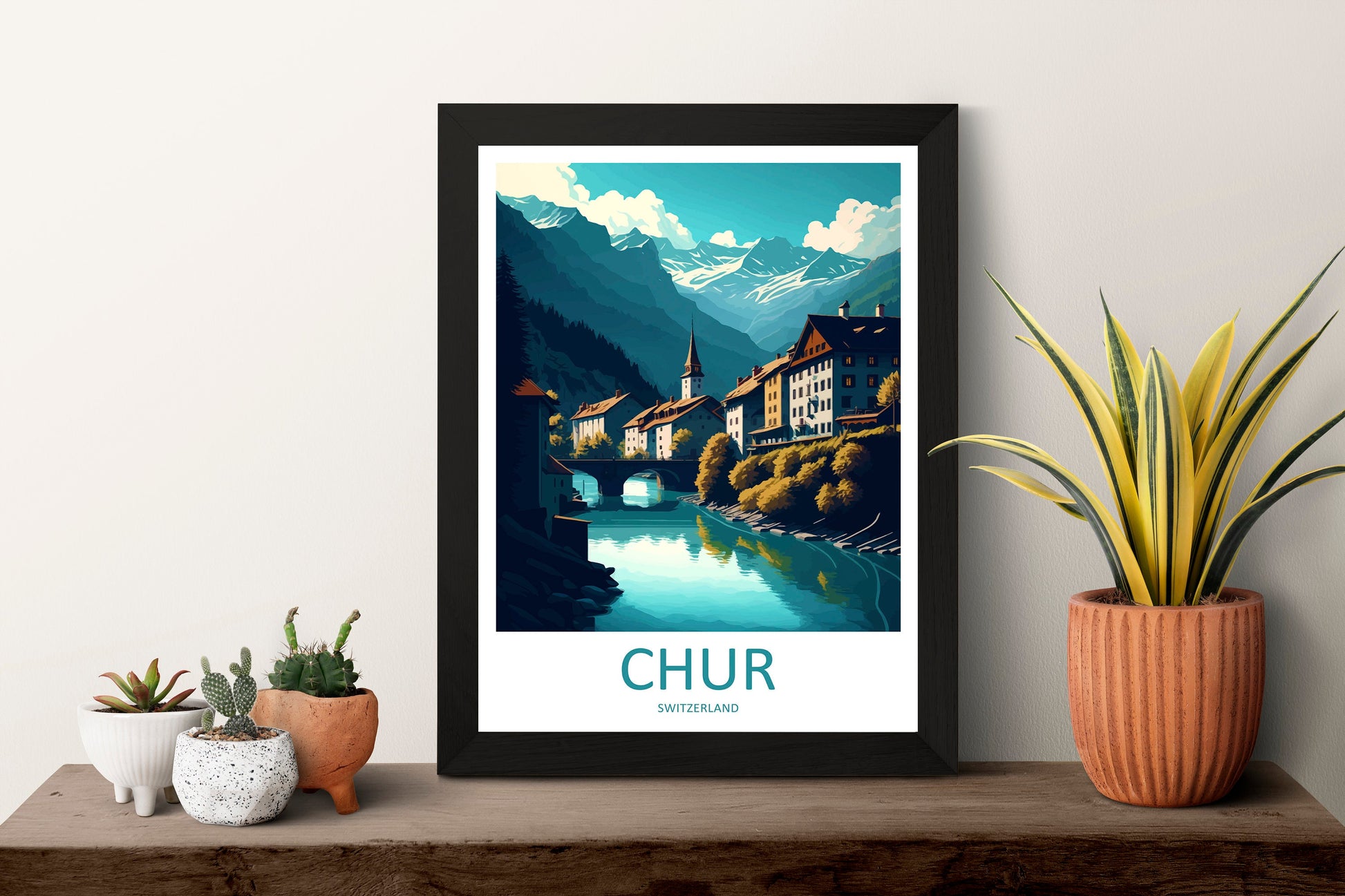 Chur Travel Print Wall Art Chur Wall Hanging Home Décor Chur Gift Art Lovers Switzerland Art Lover Gift Chur Travel Art