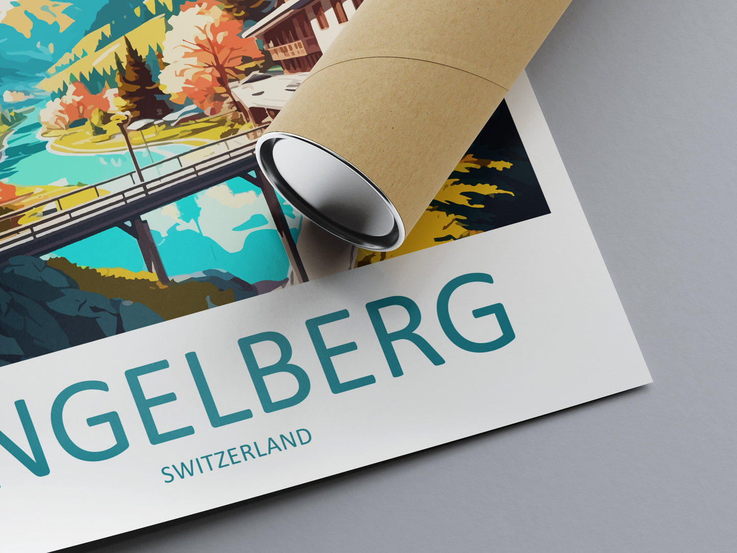 Engelberg Travel Print Wall Art Engelberg Wall Hanging Home Décor Engelberg Gift Art Lovers Switzerland Art Lover Gift Engelberg Travel Art