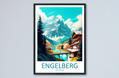 Engelberg Travel Print Wall Art Engelberg Wall Hanging Home Décor Engelberg Gift Art Lovers Switzerland Art Lover Gift Engelberg Travel Art