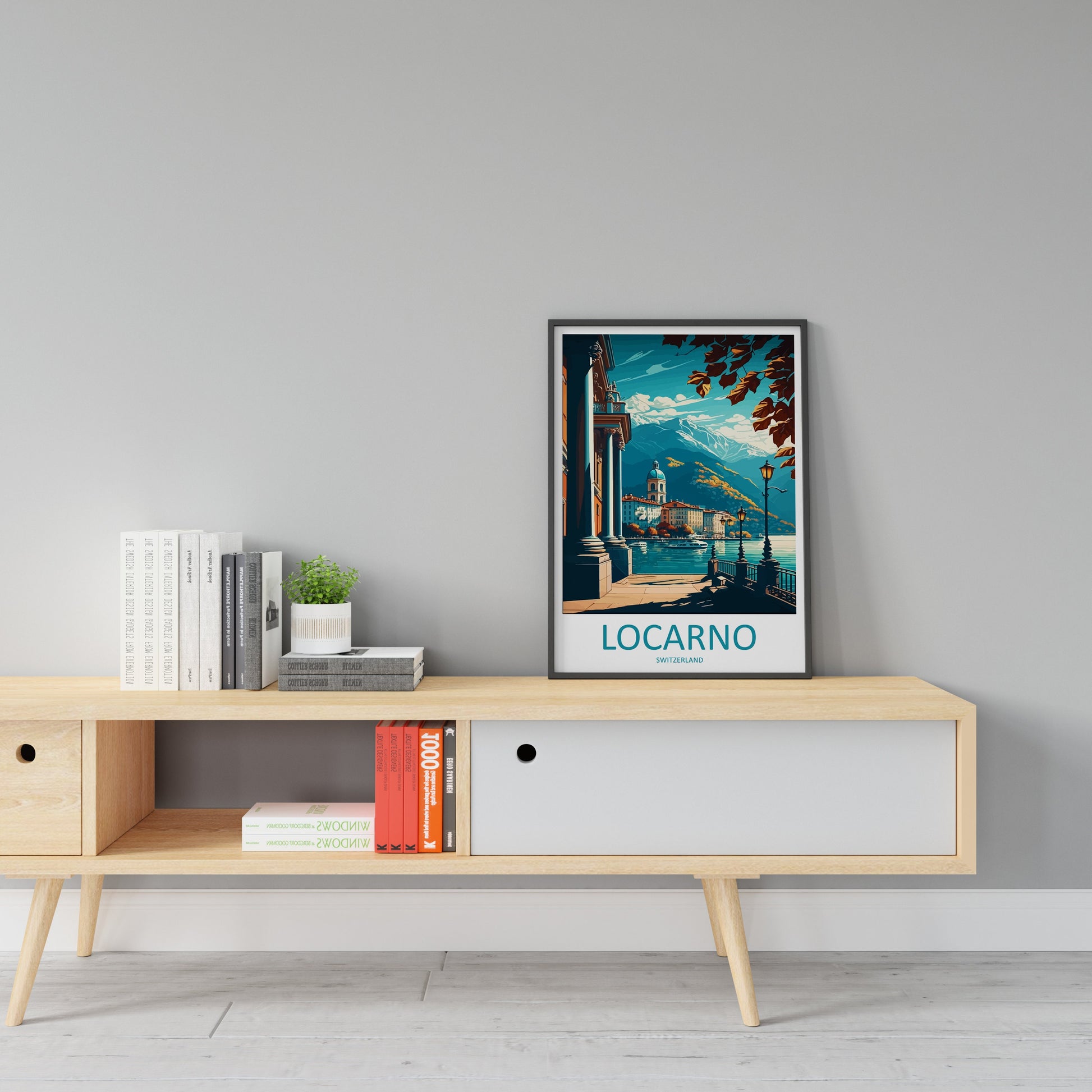 Locarno Travel Print Wall Art Locarno Wall Hanging Home Décor Locarno Gift Art Lovers Switzerland Art Lover Gift Locarno Travel Art