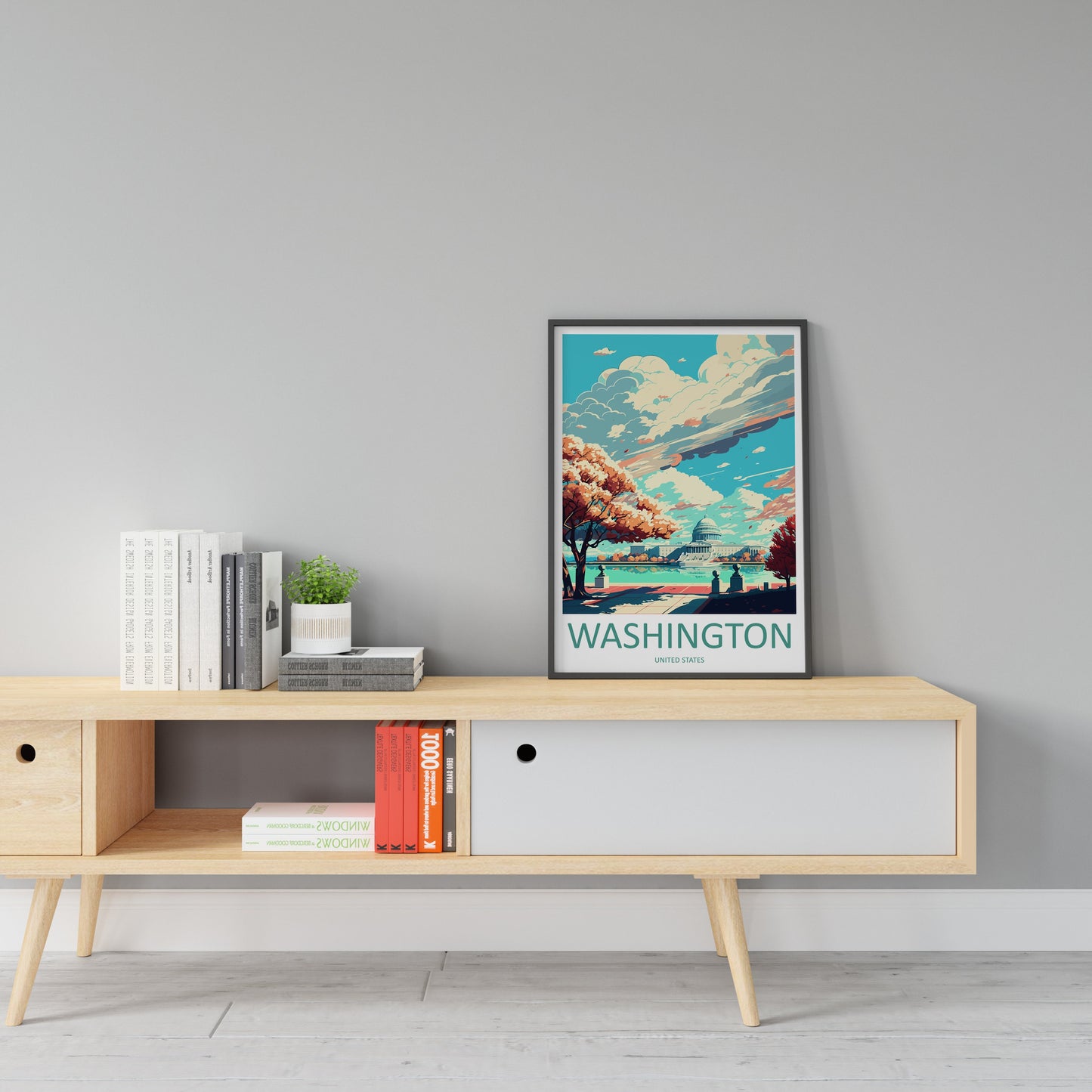 Washington DC Travel Print Wall Art Washington DC Wall Hanging Home Décor Washington DC Gift Art Lovers United States Art Lover Gift
