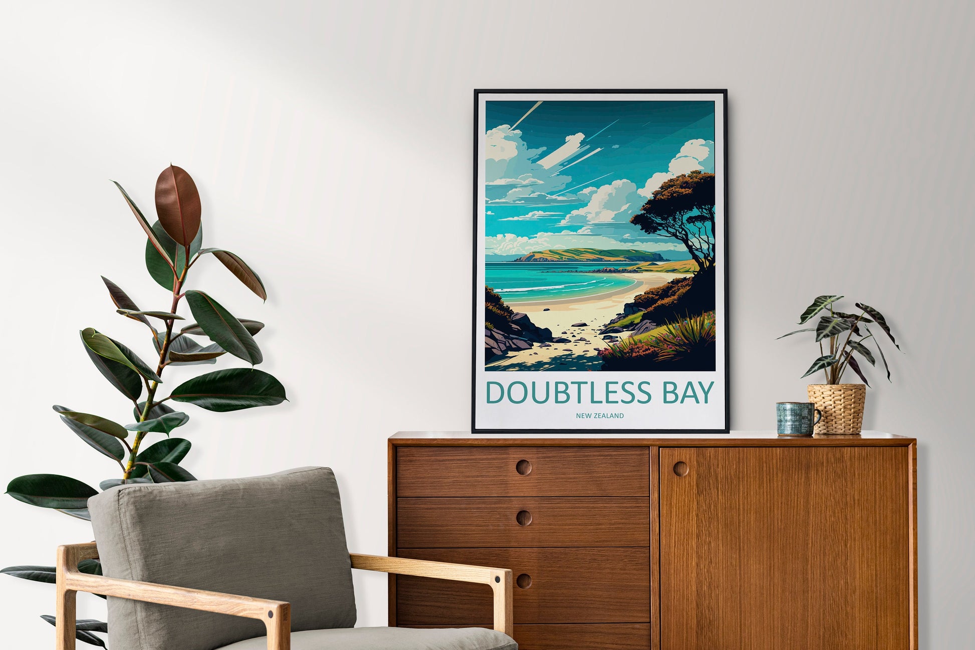 Doubtless Bay Travel Print Wall Art Doubtless Bay Wall Hanging Home Décor Doubtless Bay Gift Art Lovers New Zealand Art Lover Gift Print
