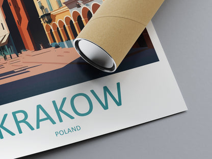 Krakow Travel Print Wall Art Krakow Wall Hanging Home Décor Krakow Gift Art Lovers Poland Art Lover Gift Krakow Travel Wall Art
