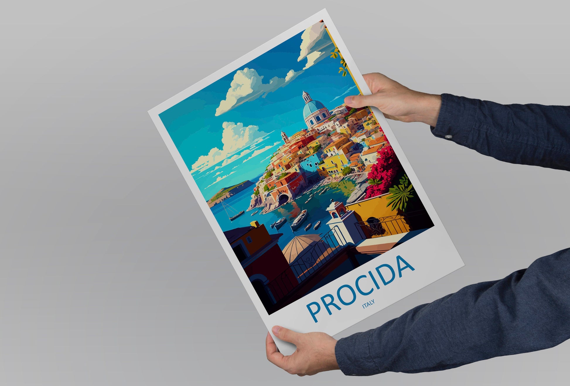 Procida Travel Print Wall Art Procida Italy Wall Hanging Home Decoration Procida Gift Art Lovers Wall Art Print Procida Italy Art Procida