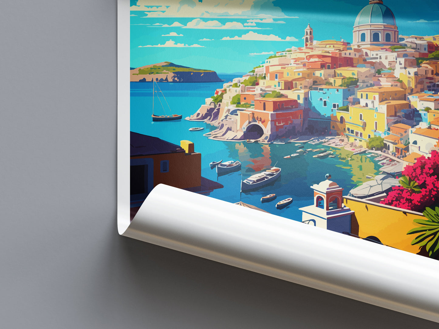 Procida Travel Print Wall Art Procida Italy Wall Hanging Home Decoration Procida Gift Art Lovers Wall Art Print Procida Italy Art Procida