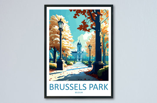 Brussels Park Travel Print Wall Art Brussels Park Wall Hanging Home Décor Brussels Park Gift Art Lovers Belgium Art Lover Gift Brussels Park
